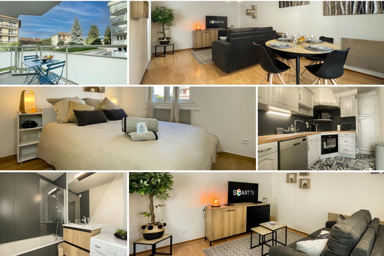Homey Wood - New - Appartement Avec Une Chambre - Parking Prive Gratuit - Balcon Prive - A 5 Min De La Gare Pour Rejoindre Geneve 安纳马斯 外观 照片