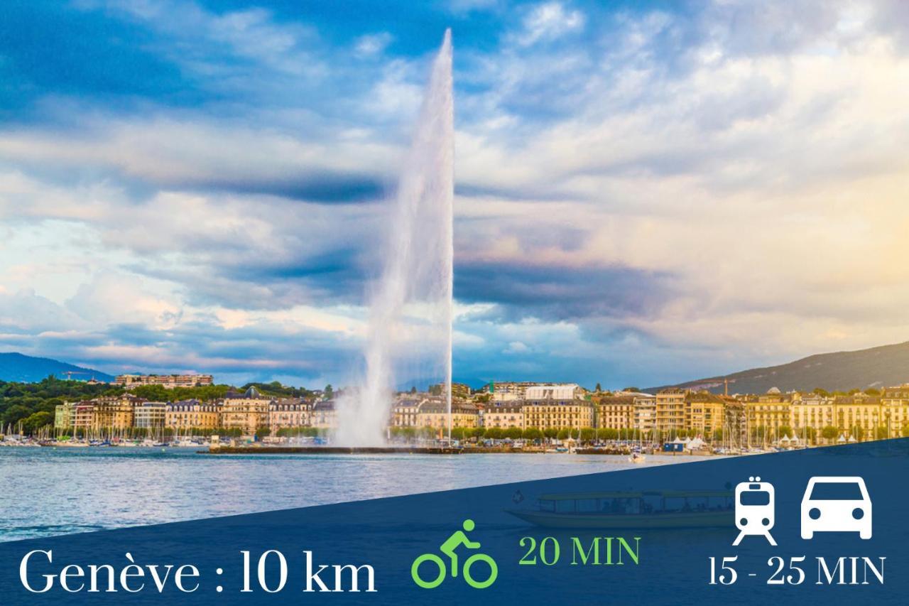 Homey Wood - New - Appartement Avec Une Chambre - Parking Prive Gratuit - Balcon Prive - A 5 Min De La Gare Pour Rejoindre Geneve 安纳马斯 外观 照片