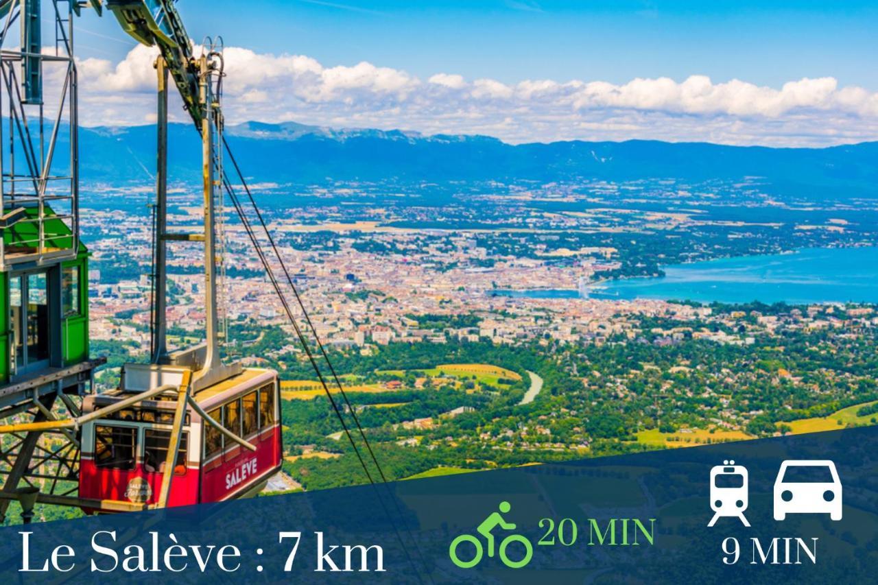 Homey Wood - New - Appartement Avec Une Chambre - Parking Prive Gratuit - Balcon Prive - A 5 Min De La Gare Pour Rejoindre Geneve 安纳马斯 外观 照片